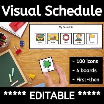 Editable Visual Schedule for Autism With Daily Classroom Transitions ...