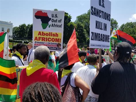 Pictures May 25 Protest At White House Against Sanctions On Zimbabwe