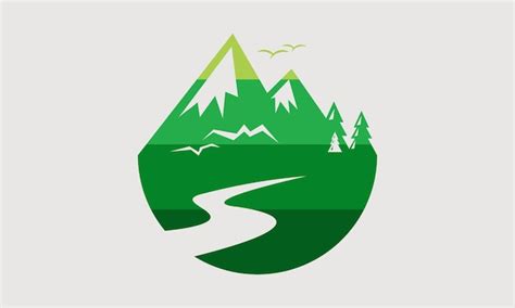 Premium Vector Mountain Hills Logo Design