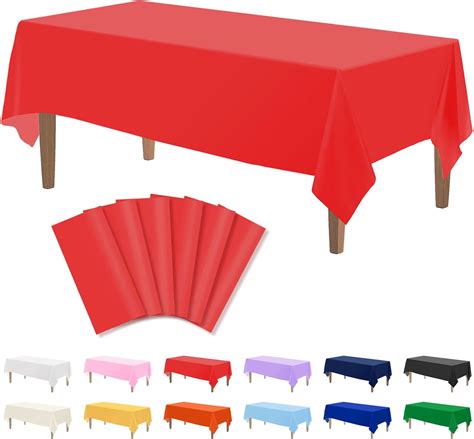 Amazon Kopokita Pcs Red Plastic Tablecloths X Inch