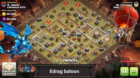 Perfect Hdv Vs Hdv Electro Dragon Baloon Clash Of Clans Youtube