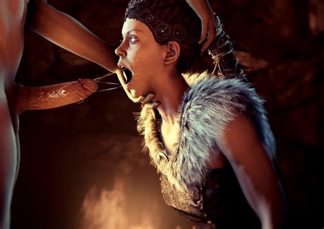 Rule 34 3d Cheopsfm Drooling Face Fucking Female Female Protagonist Hellblade Holding Head