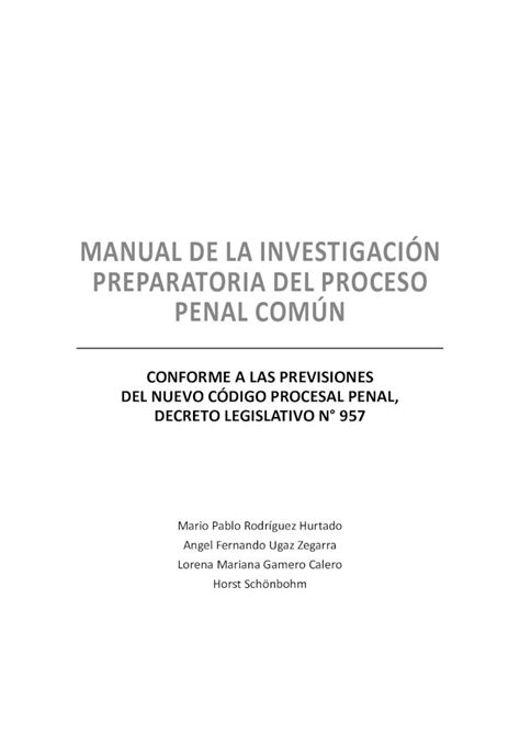 PDF Manual de la Investigación Preparatoria del Proceso Penal Común