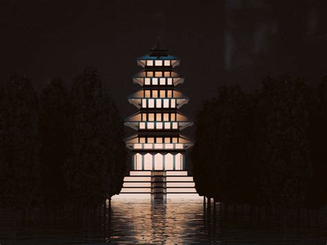 temple (night) by Charles Iwuc on Dribbble