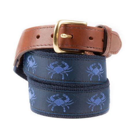 Blue Claw Crab Ribbon Belt Knot Clothing And Belt Co