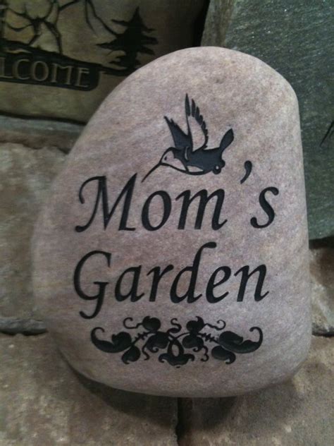 stone engraving, engraved stone, personalized garden stones