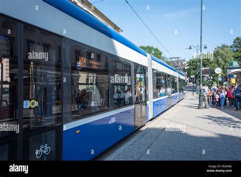 Tram Stop, Central Krakow, Poland Stock Photo - Alamy