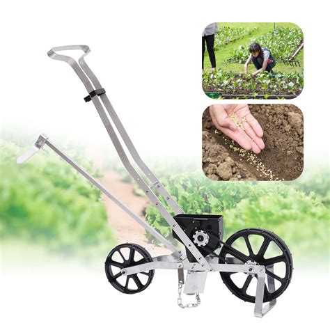 Manual Precision Hand Seeder 1 Row Manual Vegetable Planter Aluminum Tool Garden Farmland Seeder