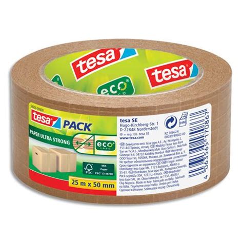 Ruban adhésif d emballage Tesa tesapack ultra strong papier kraft armé