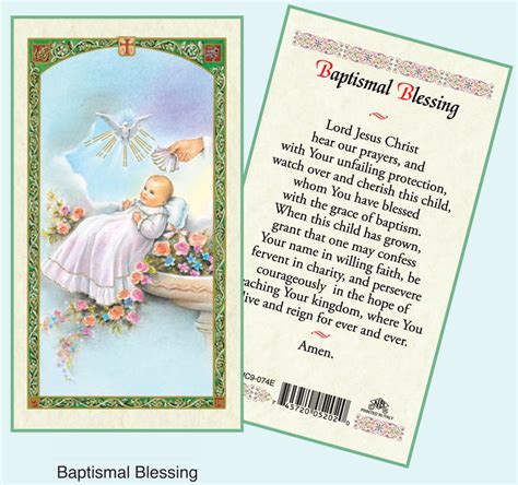 PRAYER CARD BAPTISM – Crosses & Medals