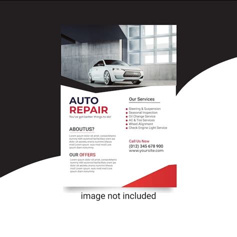 Premium Vector Car Repair Flyer Template