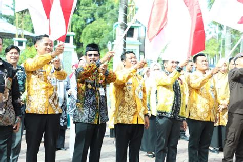 Sambut Proklamasi Kemerdekaan RI Pj Bupati HSU Bersama Forkopimda