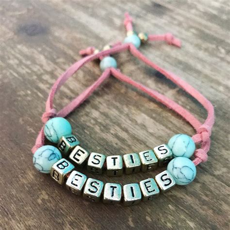 Besties Bracelet Set Friendship Bracelets Best Friends Etsy