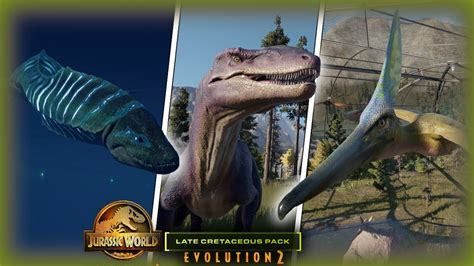 All New Species And Skins In Jurassic World Evolution 2 Late Cretaceous Dlc Showcase Youtube