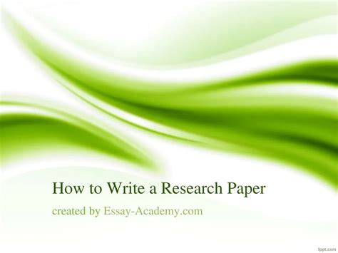 Ppt How To Write A Research Paper Powerpoint Presentation Free Download Id 7187449