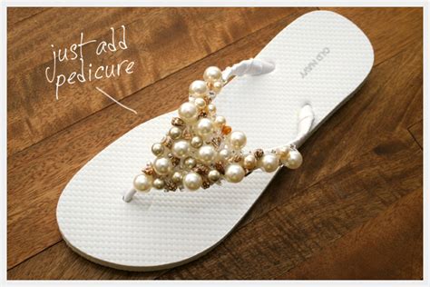 DIY Beaded Flip Flops