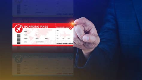 Hand Holding Boarding Pass Tickets Air Travel Concept Choosing