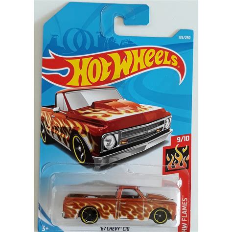 HOT WHEELS HW FLAMES 67 CHEVY C10 Shopee Brasil