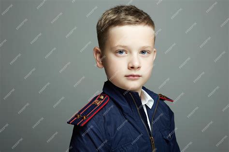 Premium Photo | Little officer handsome boy weared in uniform police child