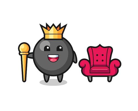 Premium Vector Mascot Cartoon Of Dot Symbol As A King