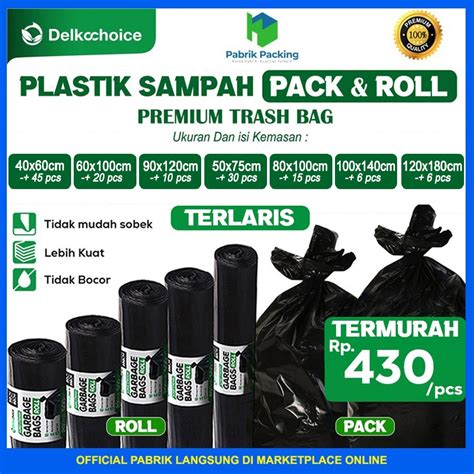 Jual Kantong Sampah Plastik Trash Bag Hitam Premium Termurah Variant