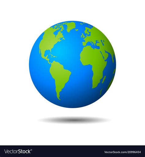 Earth Globe Icon On White Background Royalty Free Vector