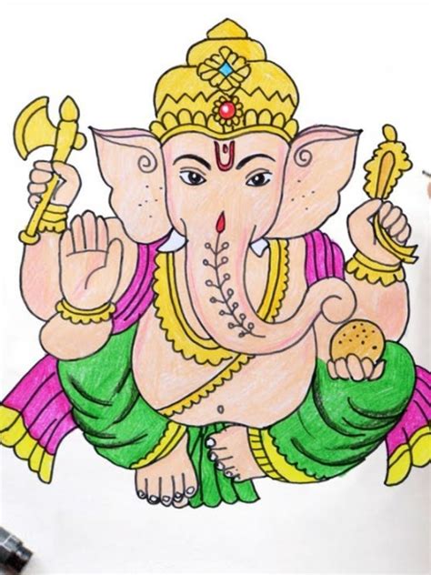 Ganesha Drawing Ganesha Drawing Art Drawings For Kids Easy Drawings