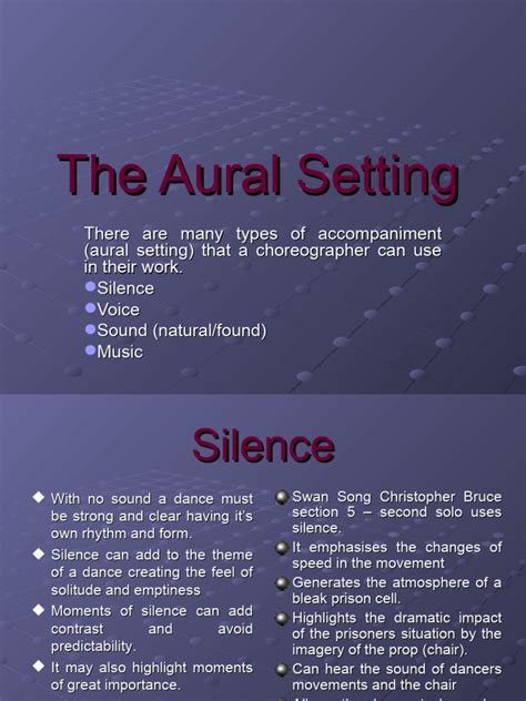 The Aural Setting Pdf