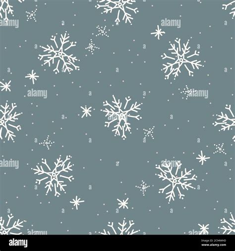 Seamless winter snowflake background pattern. Simple gender neutral ...