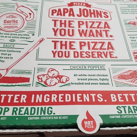 Papa Johns Pizza Box