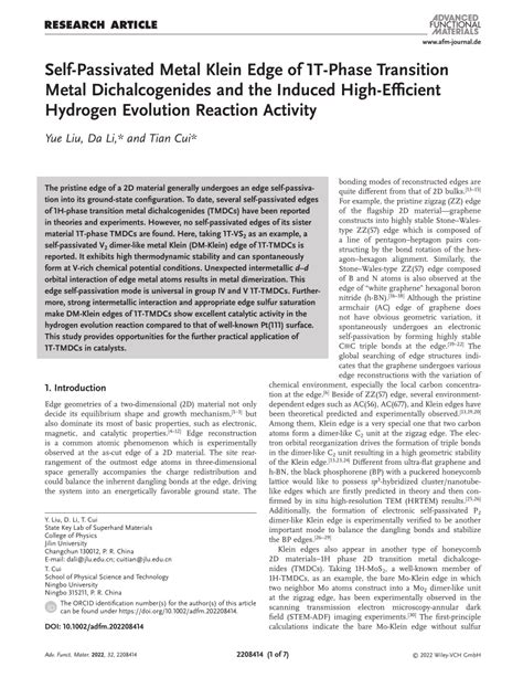 Selfpassivated Metal Klein Edge Of Tphase Transition Metal