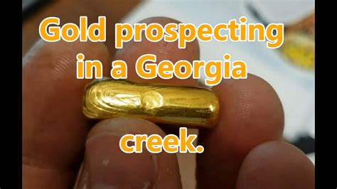 Gold Prospecting In A Very Small Creek In State Of Georgia Gold