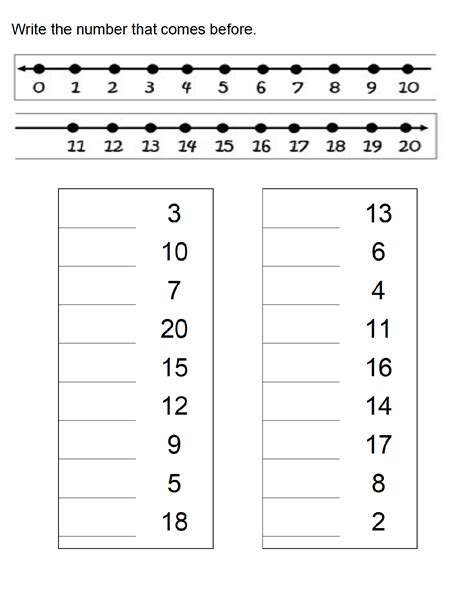 Learn Before Number 1-20 | Fun math worksheets, Math worksheets ...