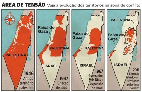 Mapa de Israel mostra evolução dos conflitos no Oriente Médio