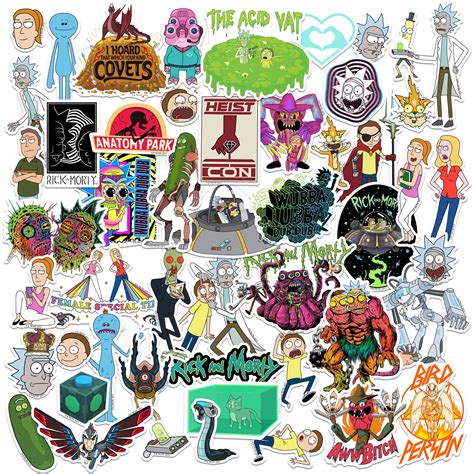 Rick And Morty Sticker Pack Die Cut Vinyl Large Deluxe Stickers Variety