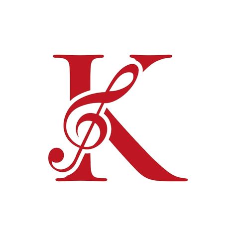 Logo De Musique Sur La Lettre K Concept K Music Note Sign Sound Music