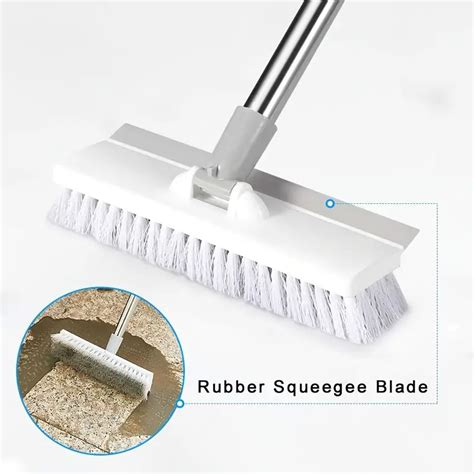 Long Handle Floor Scrub Brush With Stiff Bristles For Deep Cleaning