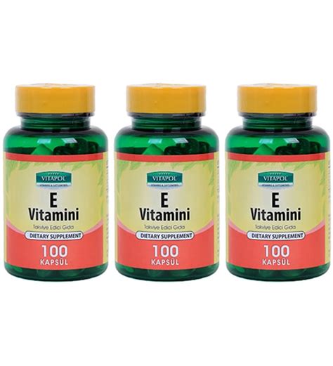 Vitapol E Vitamini 3x100 Kapsül Vitamin E Skt Mayıs 2024