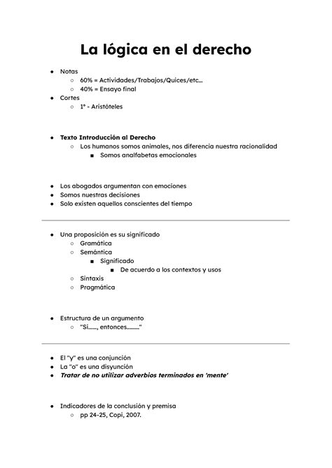 La L Gica En El Derecho Dr Trivi O La L Gica En El Derecho Notas