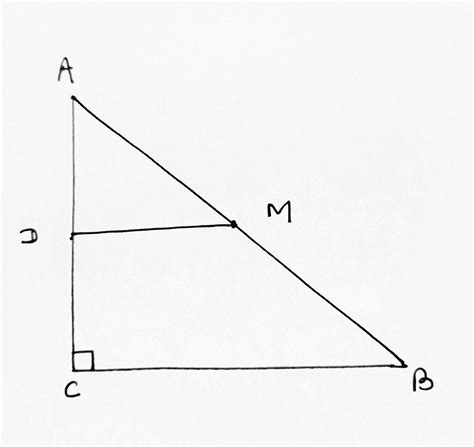 Abc Is A Triangle Right Angled C A Line Through The Mid Point M Of Hypotenuse Ab And Parallel