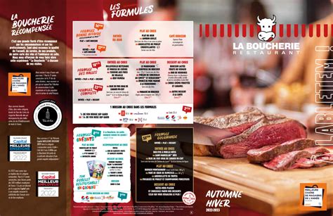 Menu 2023 - La Boucherie in Martigues | TheFork