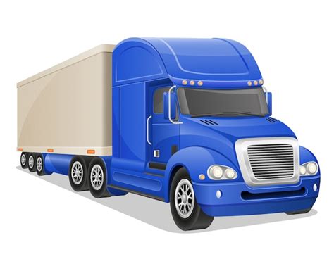 Big blue truck | Premium Vector