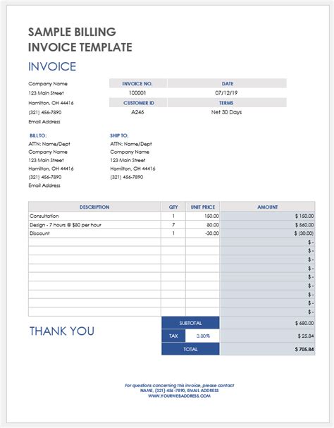 Free Google Docs Invoice Templates Smartsheet