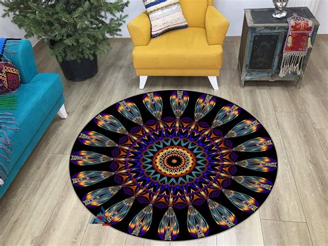 Mandala Mandala Rug Round Rug Round Carpet Mandala Pattern Etsy UK