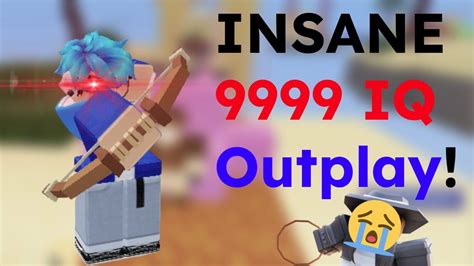 Insane Iq Outplay Roblox Bedwars Youtube