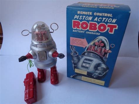 Ha Ha Toy Piston Action Robot Robby The Robot With Box Battery Operated Toy Paradise