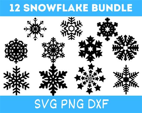 Snowflake Svg Snowflake Svg Bundle Flake Winter Svg Christmas Svg