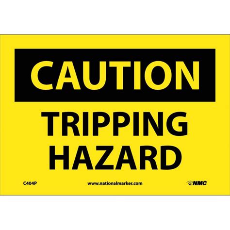 AccuformNMC MSTF664 OSHA Caution Safety Sign Tripping Hazard 10 X 14