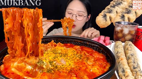 두찜 핫신상🔥불닭로제찜닭 롱김말이튀김 먹방 Spicy Buldak Jjimdak Koreanfood Mukbang Asmr