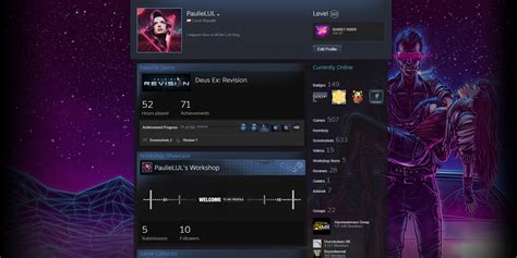 My steam profile (thanks for new avatar pic /u/PoulwithAnO) : r/outrun